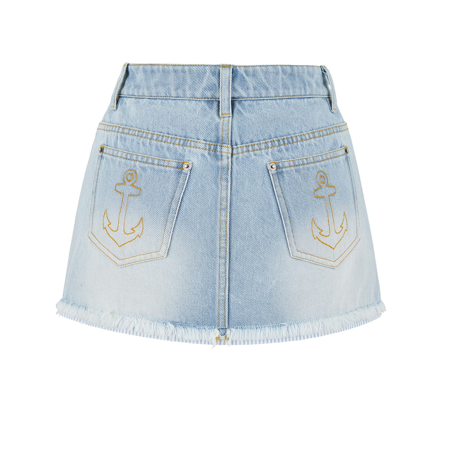 13DE MARZO Sailor Bear Denim Skirt Blue - 13DE MARZO