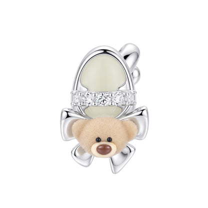 13DE MARZO Shoe Bow Bear Ring Silver