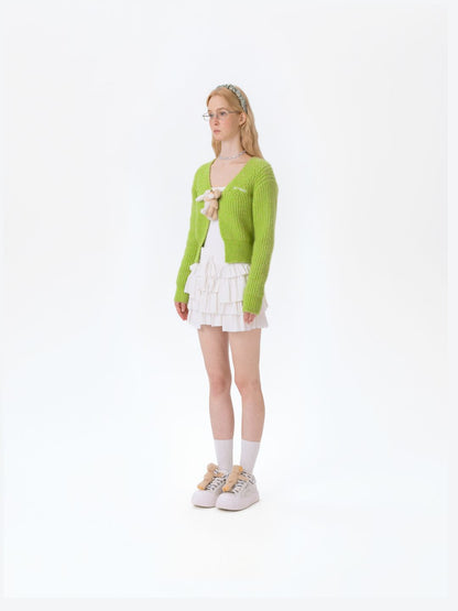 13DE MARZO Doozoo Cuddle Button Cardigan Green - 13DE MARZO