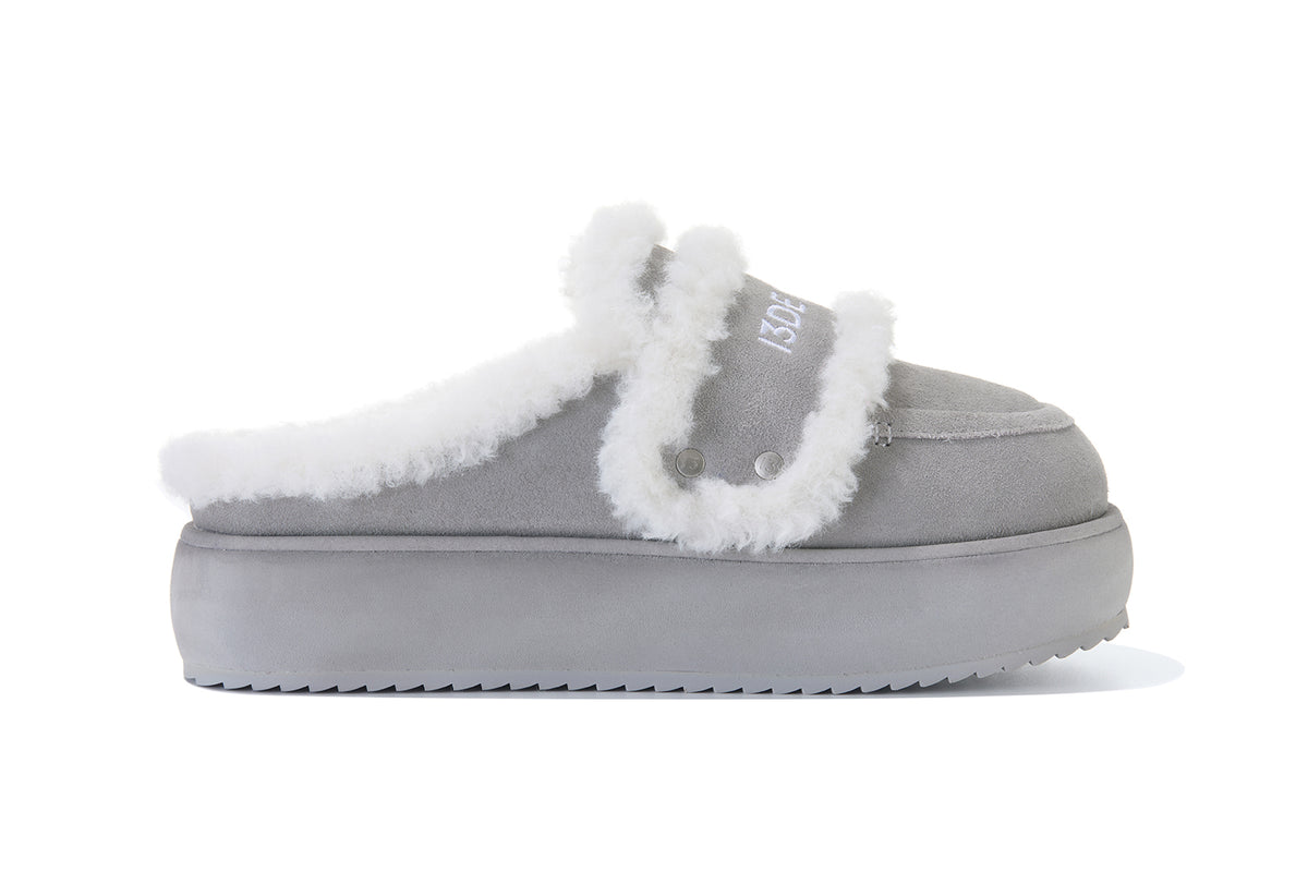 13DE MARZO Detachable Snow Boot Slipper Grey