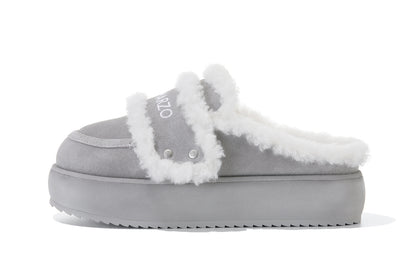 13DE MARZO Detachable Snow Boot Slipper Grey