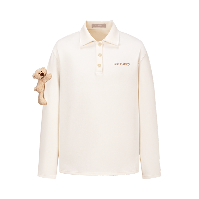 13DE MARZO Bear Polo T-shirt White
