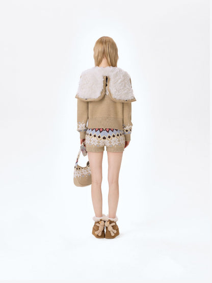 13DE MARZO Fair Isle Bowknot Bag - 13DE MARZO