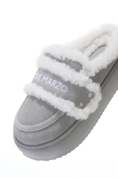 13DE MARZO Detachable Snow Boot Slipper Grey