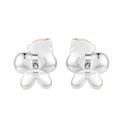 13DE MARZO Balloon Bow Bear Studs Yellow