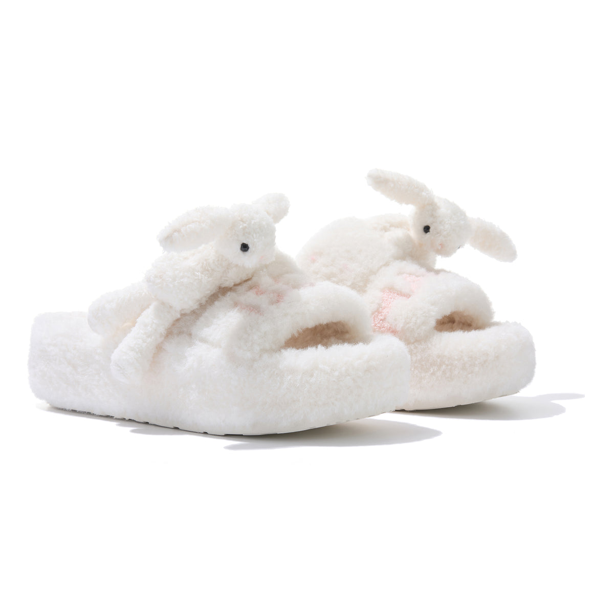 13DE MARZO Doozoo Platform Slippers White - 13DE MARZO