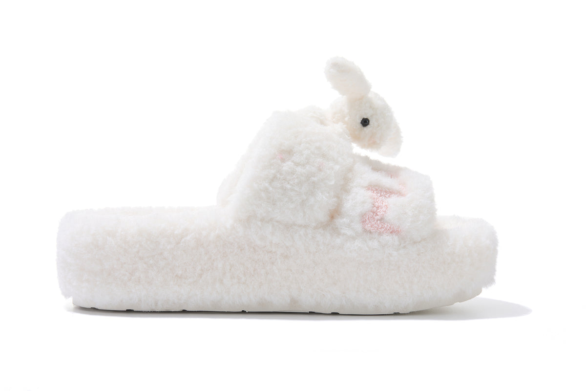 13DE MARZO Doozoo Platform Slippers White - 13DE MARZO