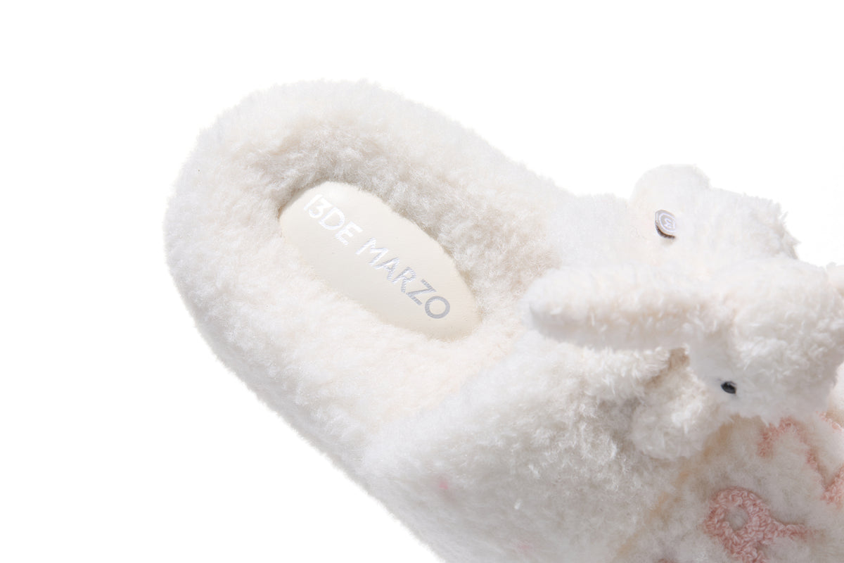 13DE MARZO Doozoo Platform Slippers White - 13DE MARZO