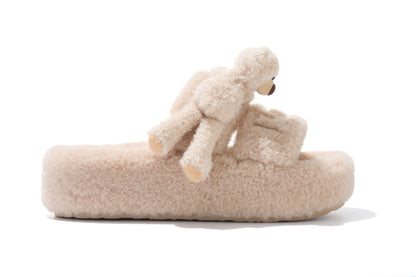 13DE MARZO Doozoo Platform Slippers Khaki - 13DE MARZO