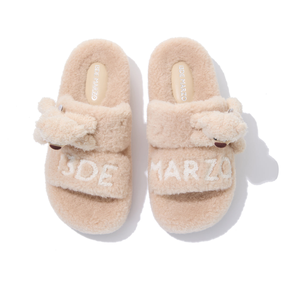 13DE MARZO Doozoo Platform Slippers Khaki - 13DE MARZO
