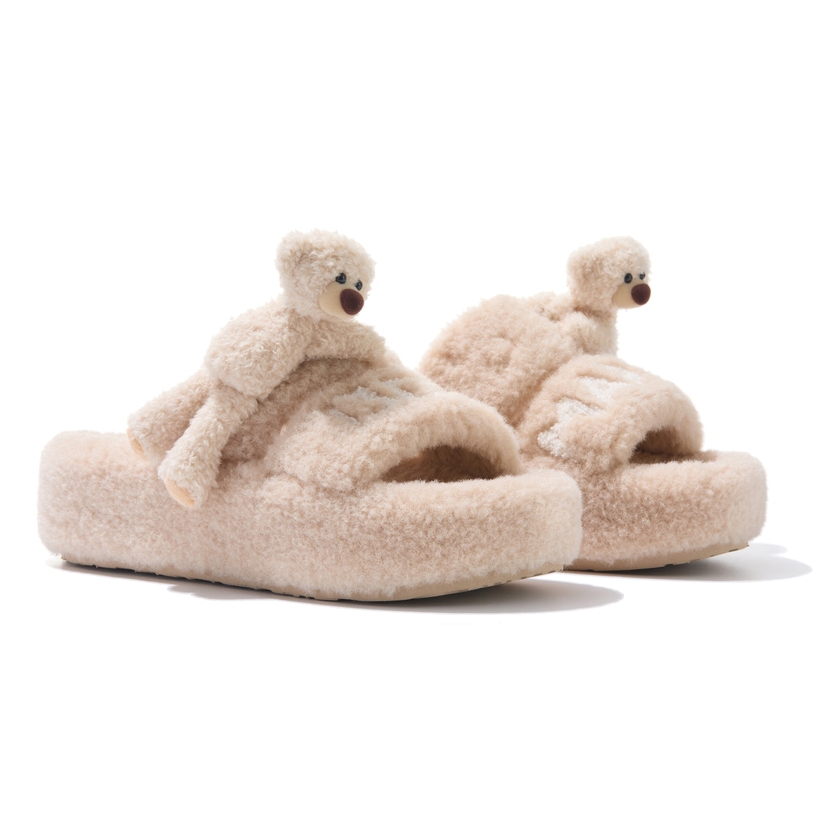 13DE MARZO Doozoo Platform Slippers Khaki - 13DE MARZO