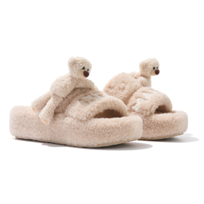 13DE MARZO Doozoo Platform Slippers Khaki - 13DE MARZO