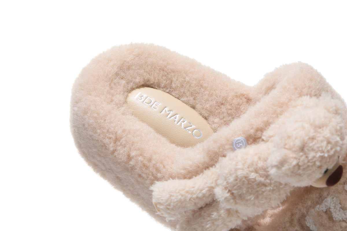 13DE MARZO Doozoo Platform Slippers Khaki - 13DE MARZO
