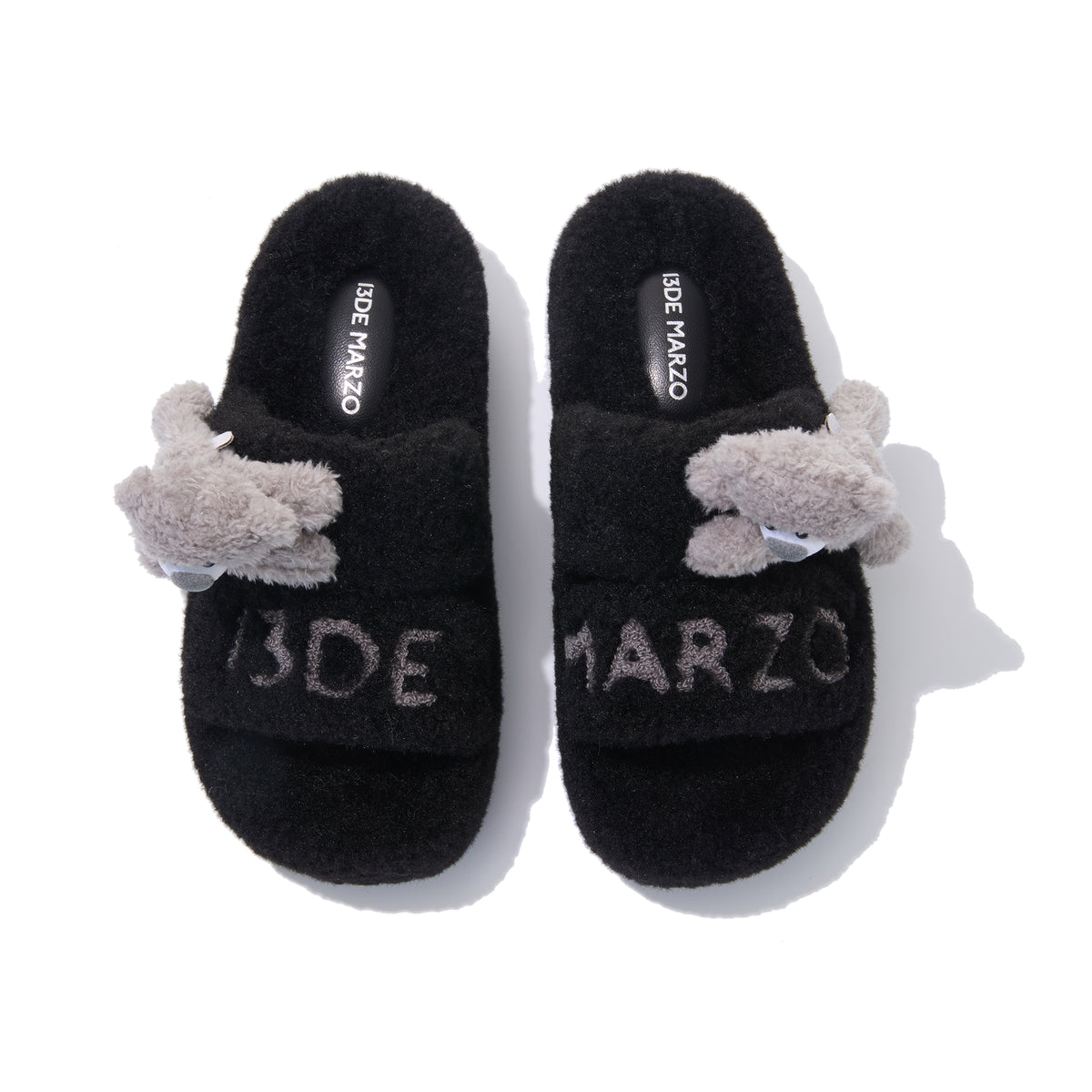 13DE MARZO Doozoo Platform Slippers Black - 13DE MARZO