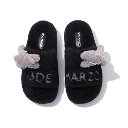 13DE MARZO Doozoo Platform Slippers Black - 13DE MARZO