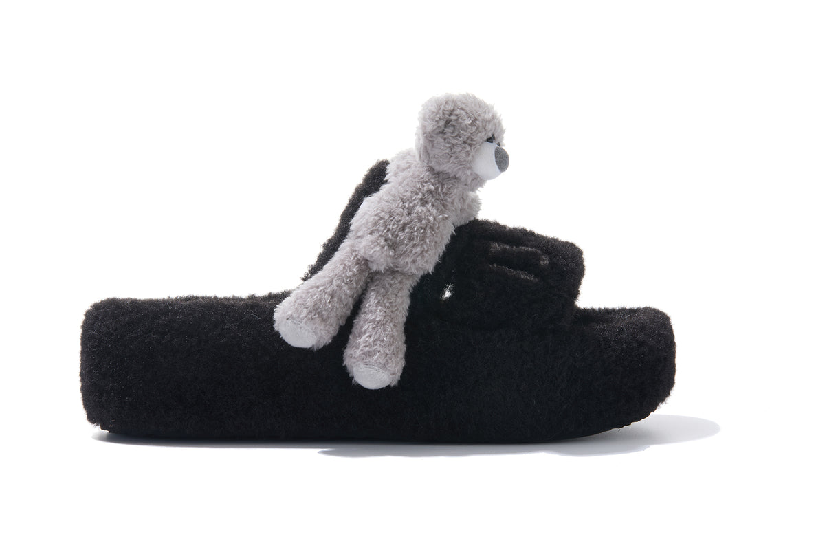 13DE MARZO Doozoo Platform Slippers Black - 13DE MARZO