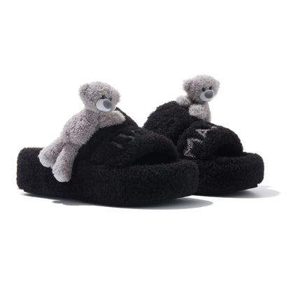 13DE MARZO Doozoo Platform Slippers Black - 13DE MARZO