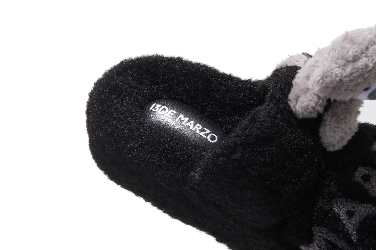 13DE MARZO Doozoo Platform Slippers Black - 13DE MARZO