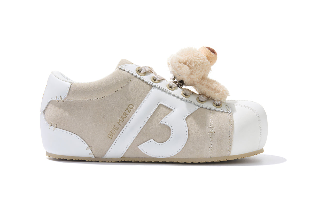 13DE MARZO Bear Suede Chunky Shoes Sand