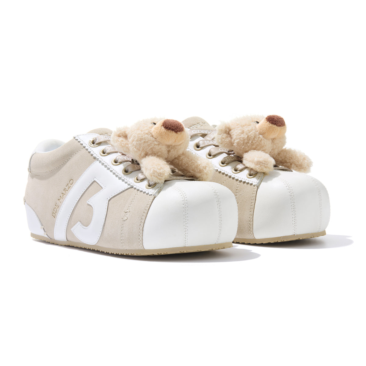 13DE MARZO Bear Suede Chunky Shoes Sand