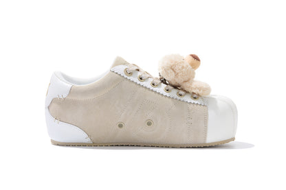 13DE MARZO Bear Suede Chunky Shoes Sand