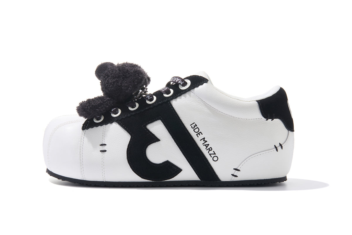 13DE MARZO Bear Suede Chunky Shoes Black