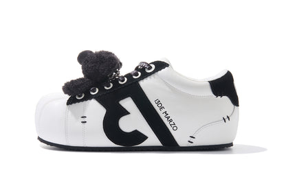 13DE MARZO Bear Suede Chunky Shoes Black