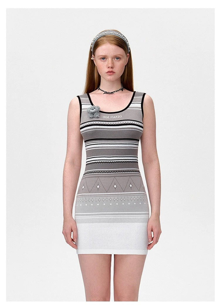 13DE MARZO Bohemian Stripe Dress - 13DE MARZO