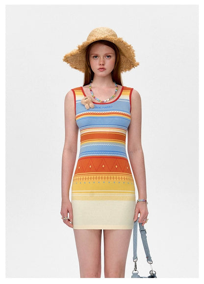 13DE MARZO Bohemian Stripe Dress - 13DE MARZO