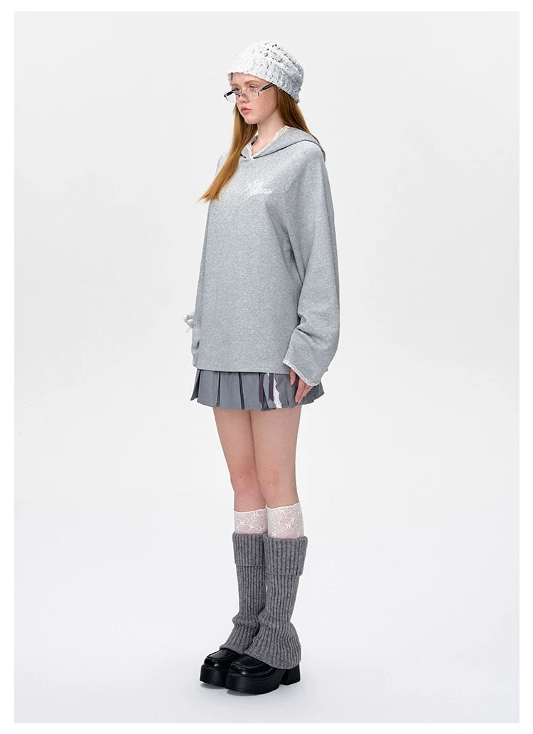 13DE MARZO Bear Logo Lacy Hoodie - 13DE MARZO