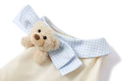 13DE MARZO Pet Bow Check Vest White - 13DE MARZO