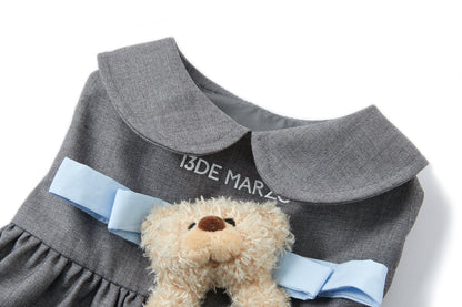 13DE MARZO Pet Peter Pan Collar Princess Dress Grey - 13DE MARZO