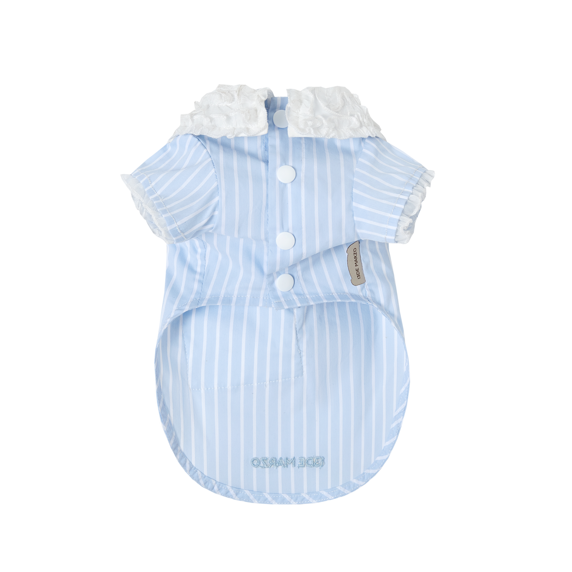 13DE MARZO Pet Lace-Striped Pajama Set - 13DE MARZO