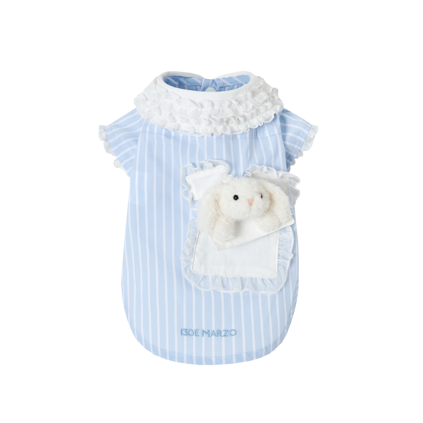 13DE MARZO Pet Lace-Striped Pajama Set - 13DE MARZO