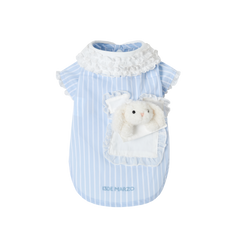 13DE MARZO Pet Lace-Striped Pajama Set