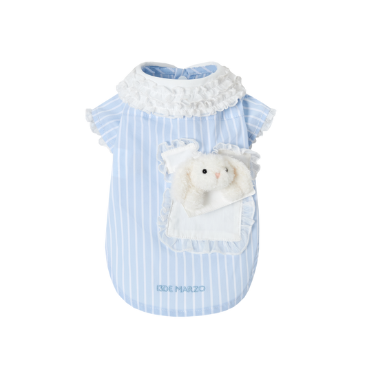 13DE MARZO Pet Lace-Striped Pajama Set - 13DE MARZO