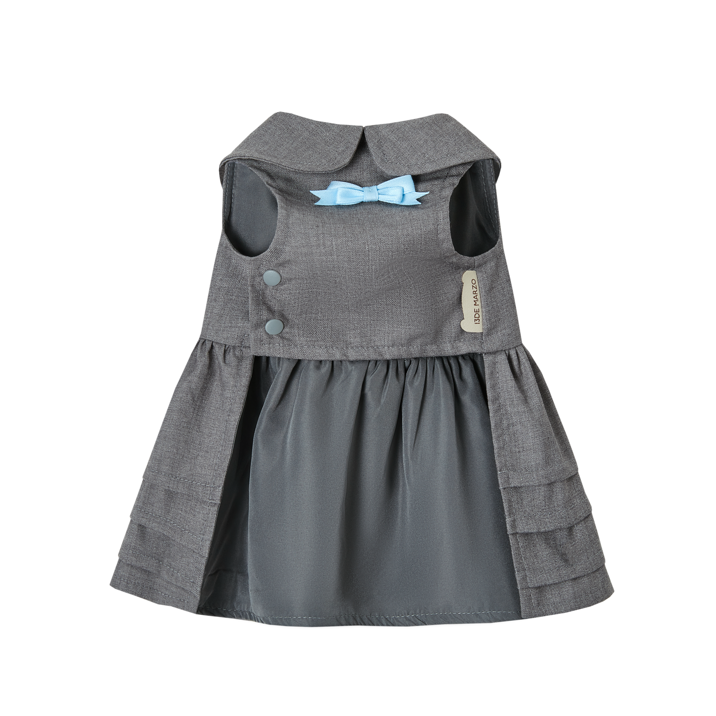 13DE MARZO Pet Peter Pan Collar Princess Dress Grey - 13DE MARZO