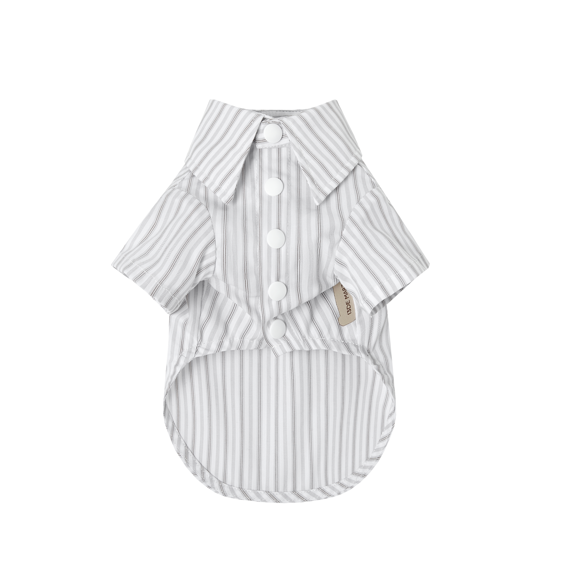 13DE MARZO Pet Striped Shirt Grey - 13DE MARZO