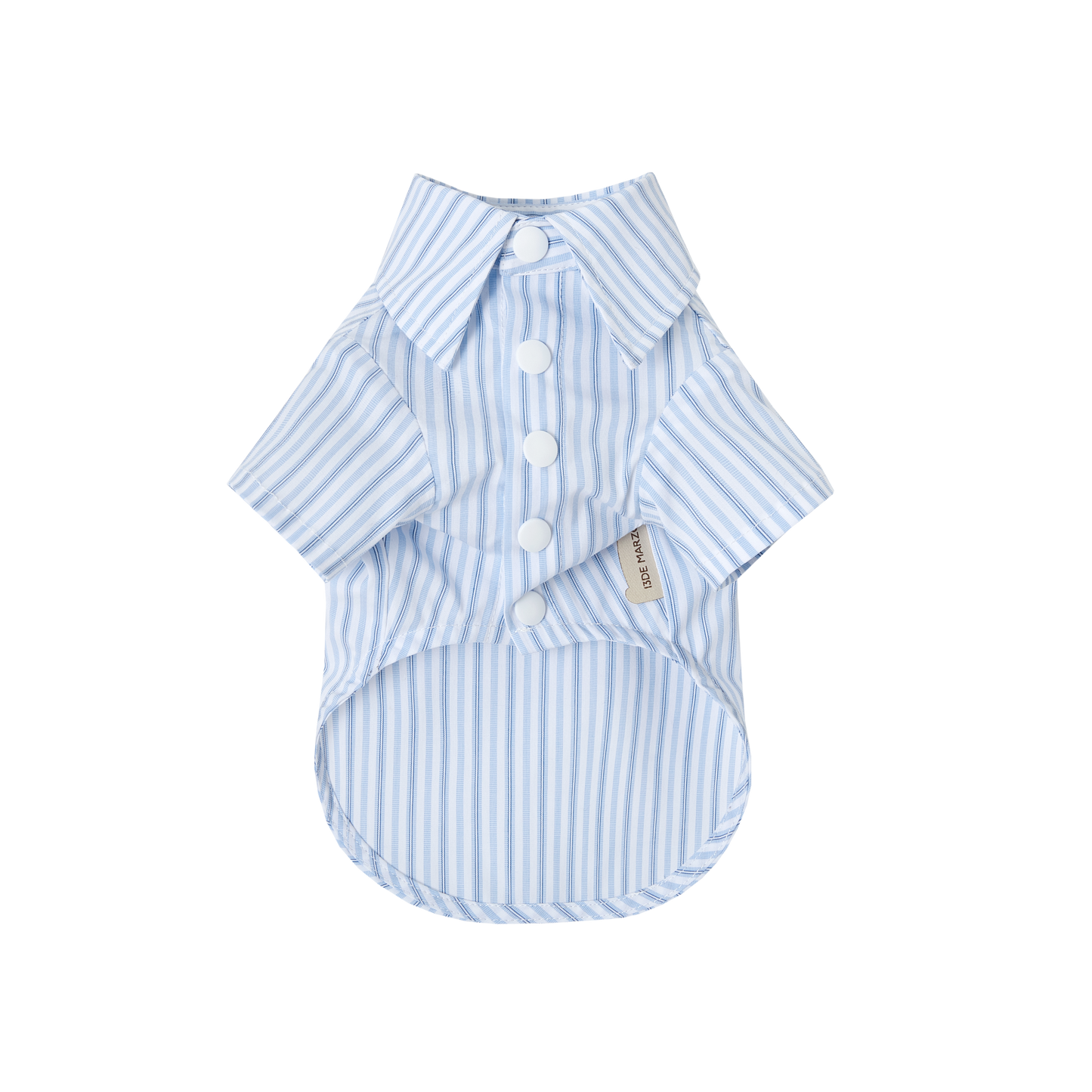 13DE MARZO Pet Striped Shirt Blue - 13DE MARZO