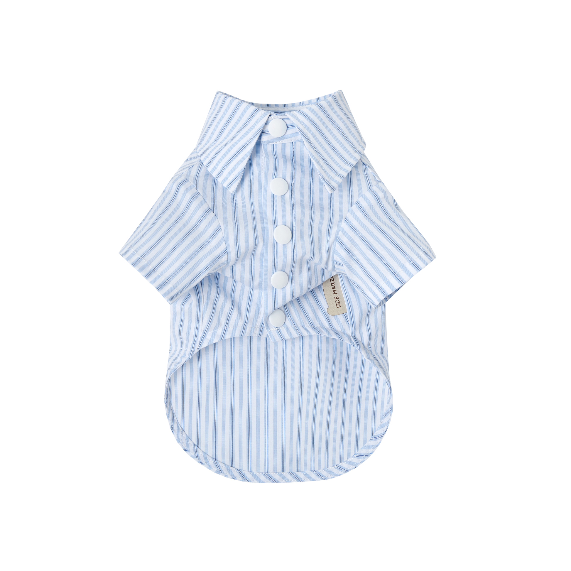 13DE MARZO Pet Striped Shirt Blue - 13DE MARZO