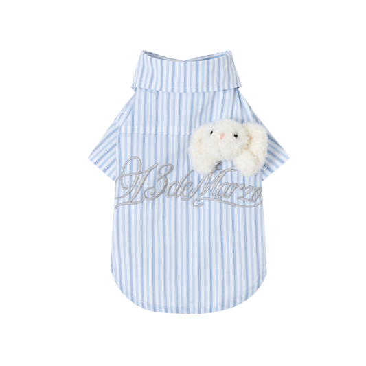 13DE MARZO Pet Striped Shirt Blue - 13DE MARZO