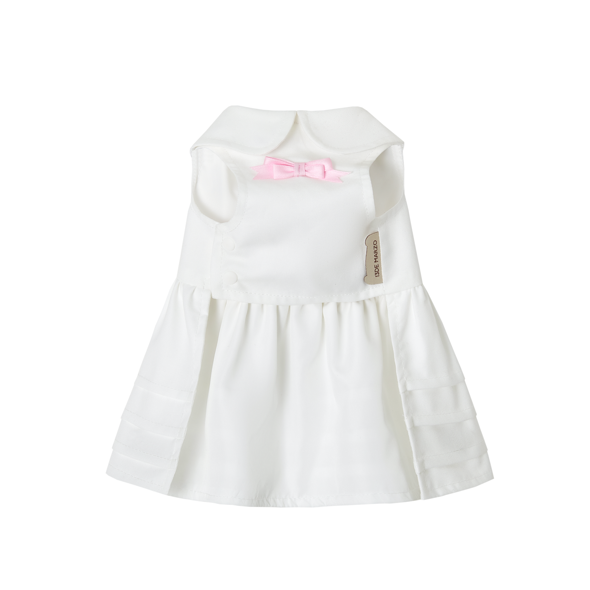 13DE MARZO Pet Peter Pan Collar Princess Dress White - 13DE MARZO