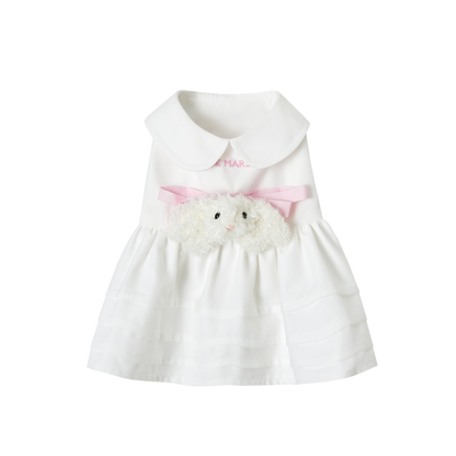 13DE MARZO Pet Peter Pan Collar Princess Dress White - 13DE MARZO
