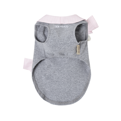 13DE MARZO Pet Bow Check Vest Grey - 13DE MARZO