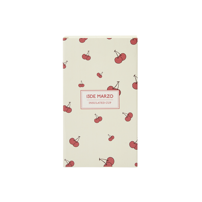 13DE MARZO Cherry Bear Straw Insulated Cup