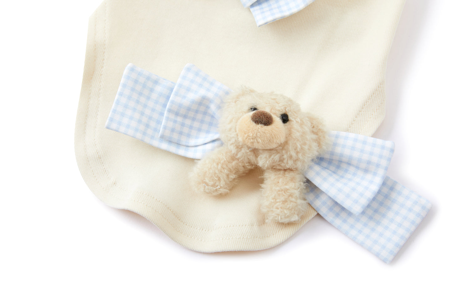 13DE MARZO Pet Bow Check Vest White - 13DE MARZO