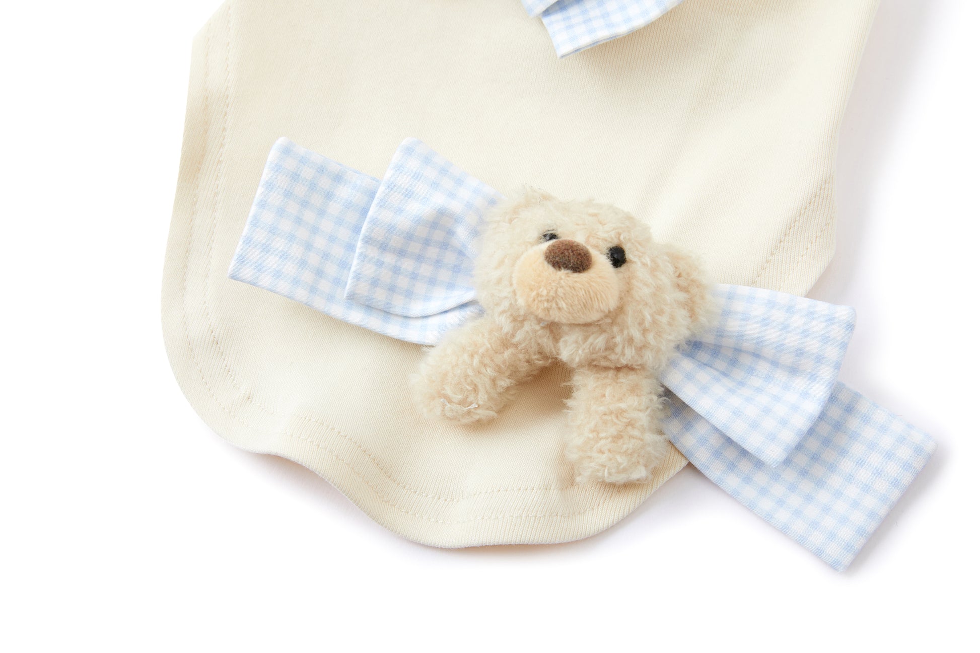 13DE MARZO Pet Bow Check Vest White - 13DE MARZO