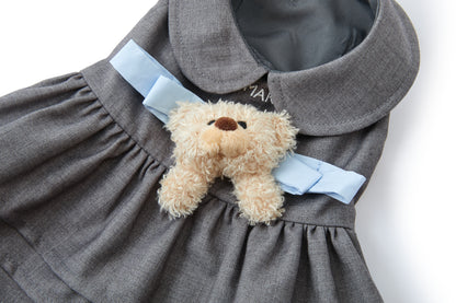 13DE MARZO Pet Peter Pan Collar Princess Dress Grey - 13DE MARZO
