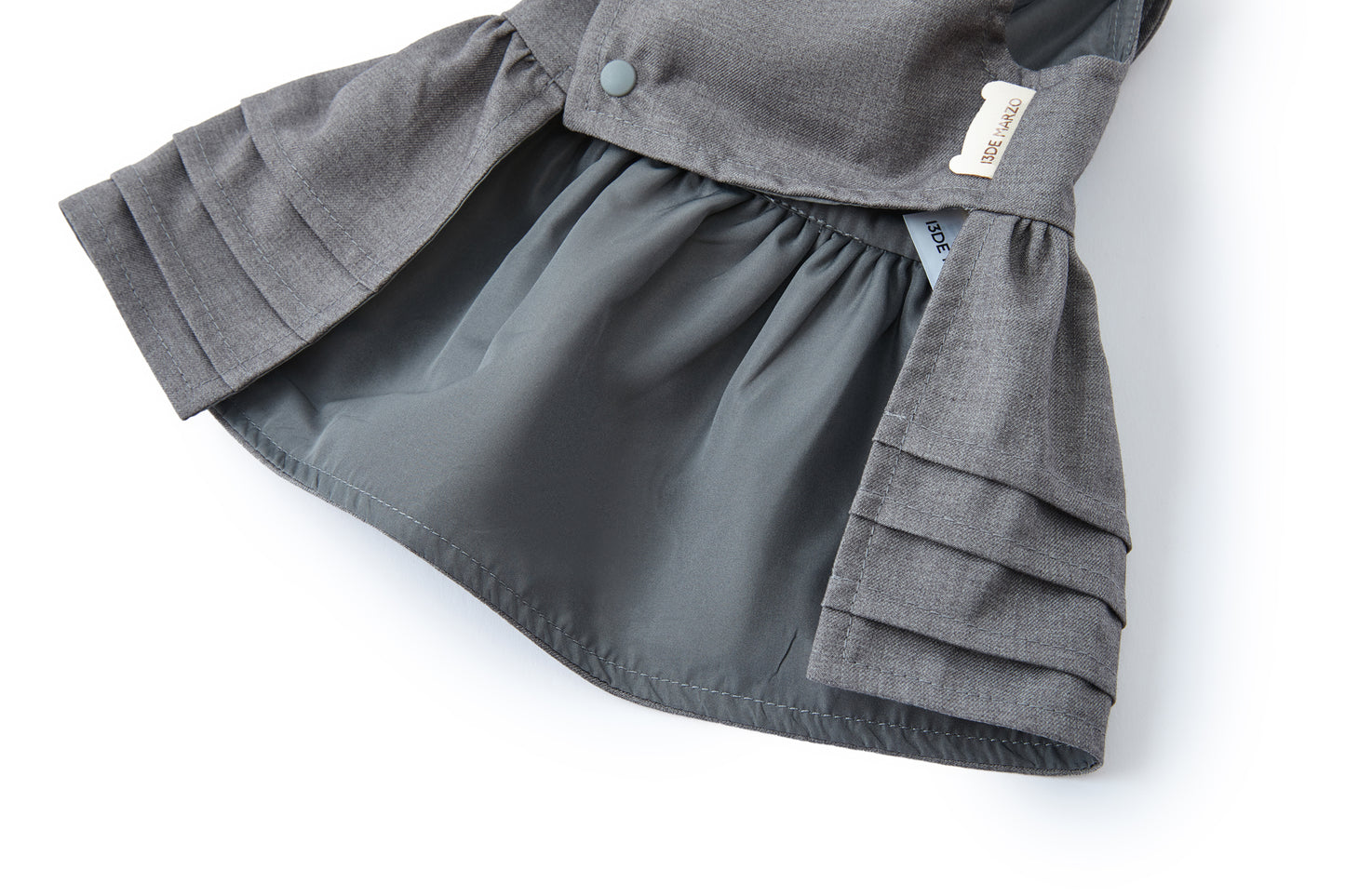 13DE MARZO Pet Peter Pan Collar Princess Dress Grey - 13DE MARZO
