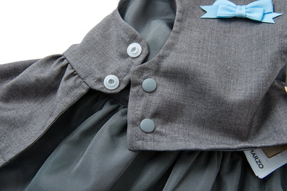 13DE MARZO Pet Peter Pan Collar Princess Dress Grey - 13DE MARZO